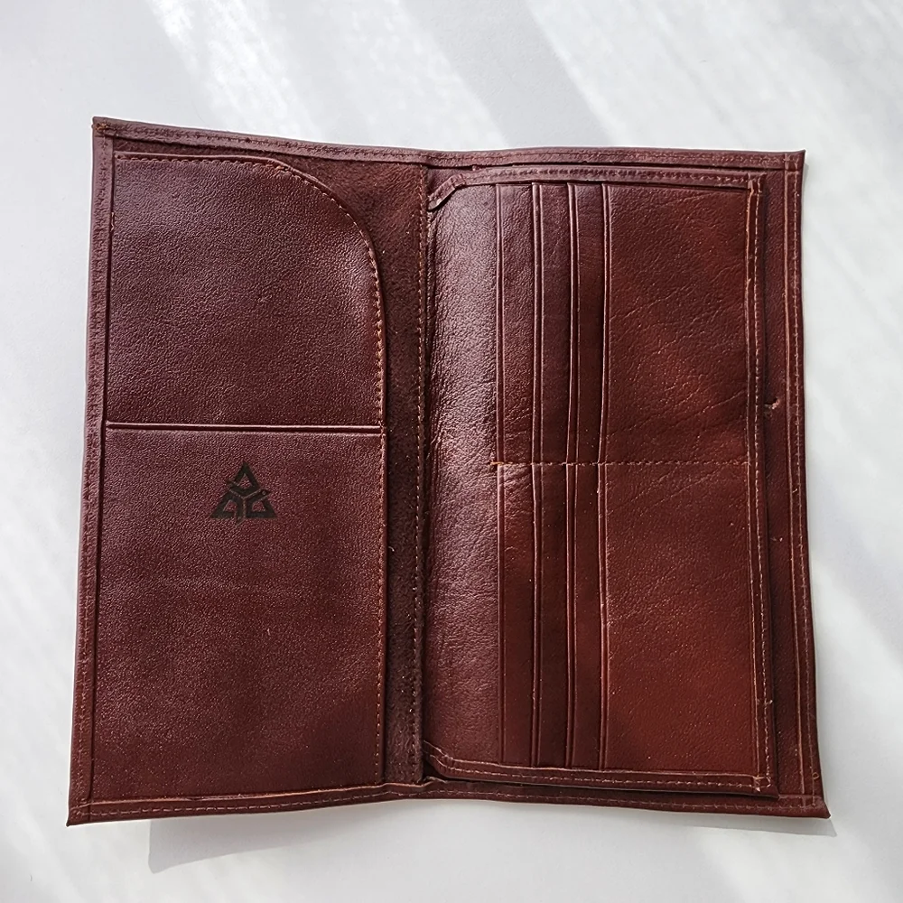 Father's Day Gift Leather bifold Wallet Brown